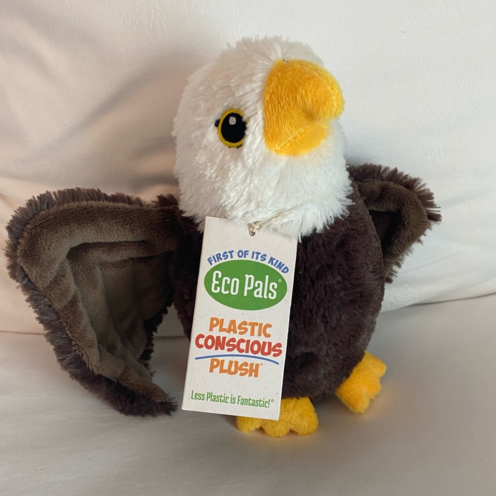 ⭐️🌴2 NWT Eco Pals Bald Eagle Stuffed Animal